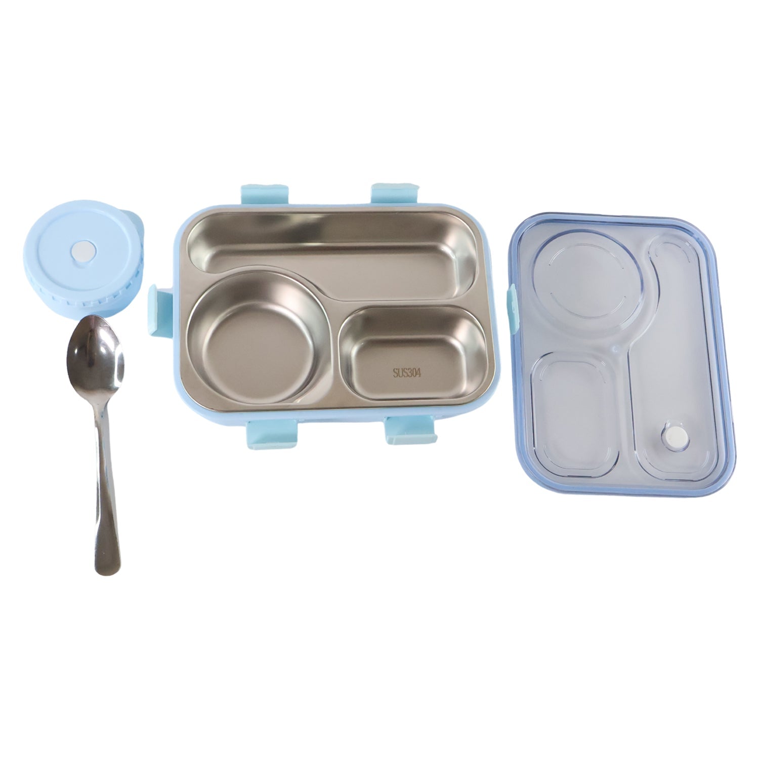 Premium Stainless Steel Compartment Lunch Box 1 Set Premium Stainless Steel Compartment Lunch Box 1 Set